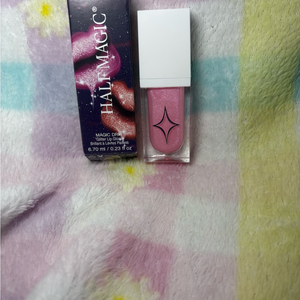 Half Magic Pink Sparkle Lip Gloss